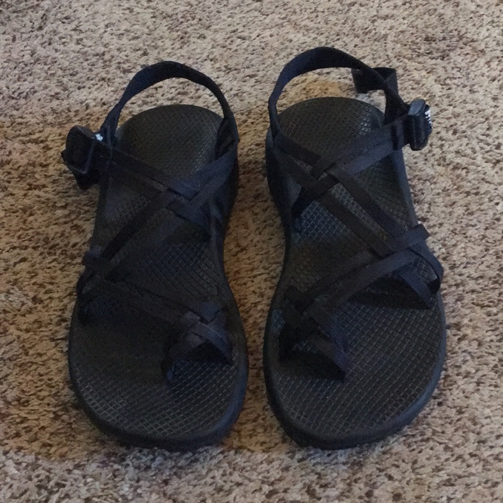 Chaco double strapped black sandals